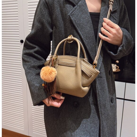 CHIC Pleated Tote Bag - Crossbody & Top Handle /Multiple colors available - Picture 3 of 15